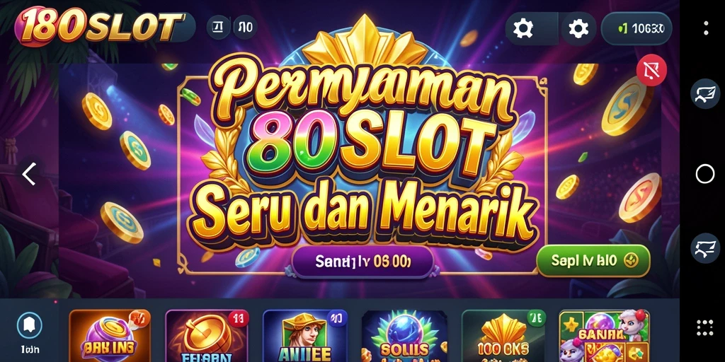 Tampilan grafis memukau dari gameplay 180SLOT dengan banyak pilihan tema.