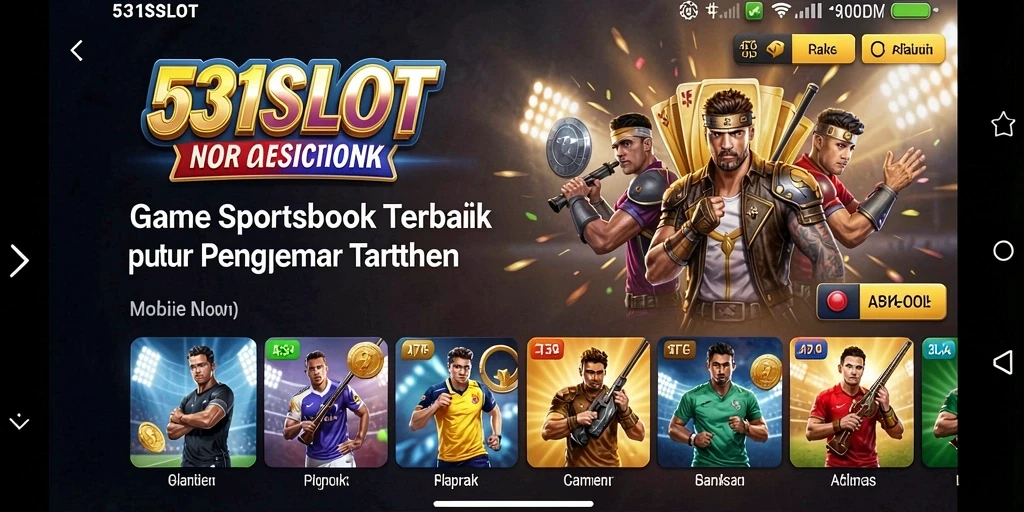 Tampilan antarmuka menarik dalam aplikasi Sportsbook 531SLOT.