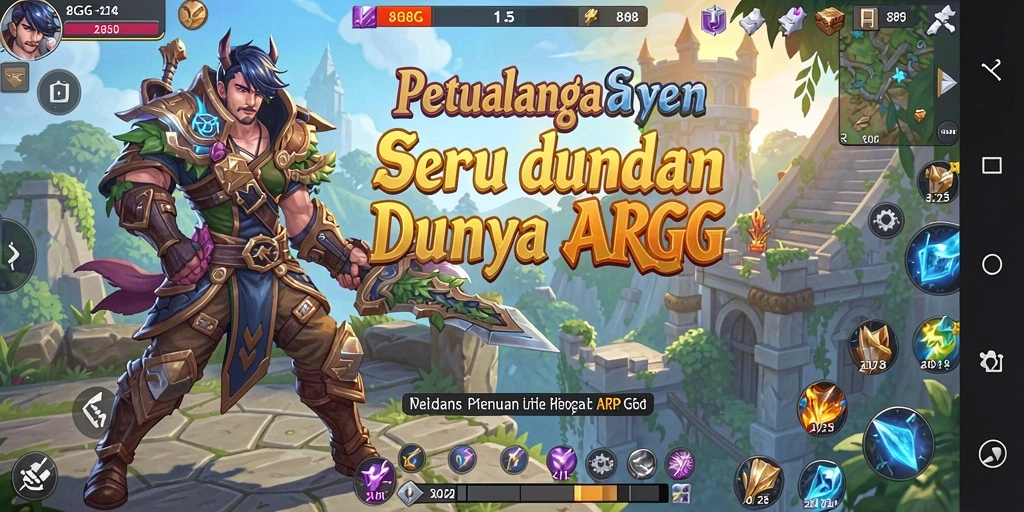 Tampilan mendebarkan dari gameplay ARPG 8G8G yang penuh aksi.