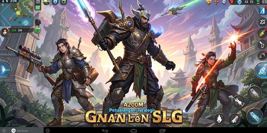 Screenshot A200M menampilkan gameplay strategis yang menarik.