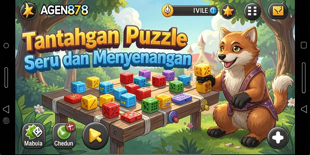 Screenshot gameplay AGEN878 menampilkan serunya menyelesaikan teka-teki.