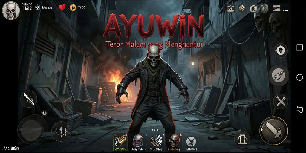 Gameplay AYUWIN dengan suasana Horror yang mencekam.