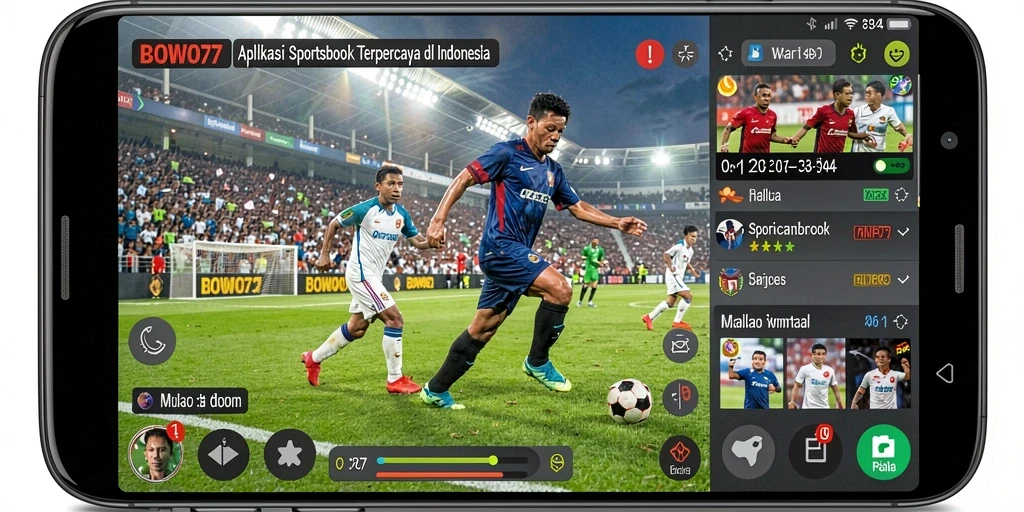 Tampilan menarik dari aplikasi Sportsbook BOWO77 saat bermain.