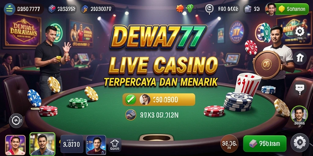 Gameplay Live Casino DEWA777 yang mendebarkan dan interaktif.