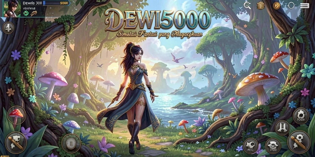 Tampilan gameplay DEWI5000 yang menarik dan interaktif.