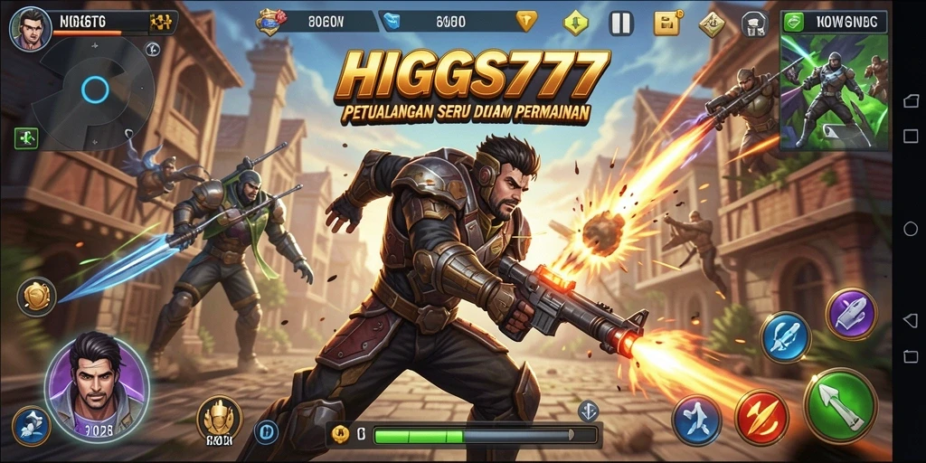 Tangkapan layar menampilkan aksi seru dari gameplay HIGGS777.