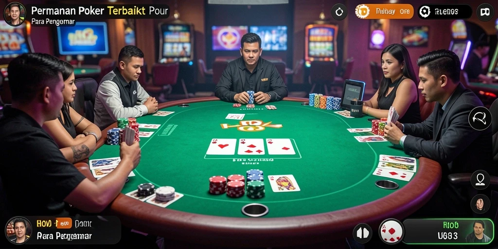Screenshot gameplay HO3 menampilkan momen seru saat bermain poker.