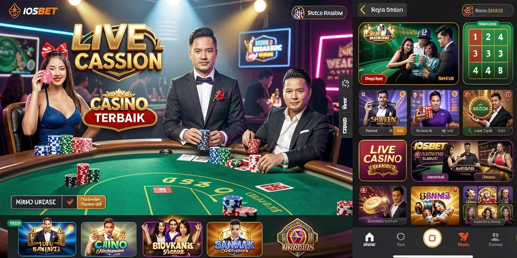 Tampilan gameplay Live Casino yang menarik di IOSBET.