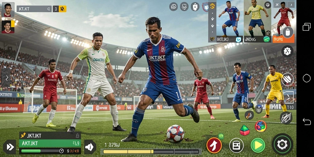 Tampilan gameplay <strong>JKTJKT</strong> yang penuh aksi dan seru di lapangan.
