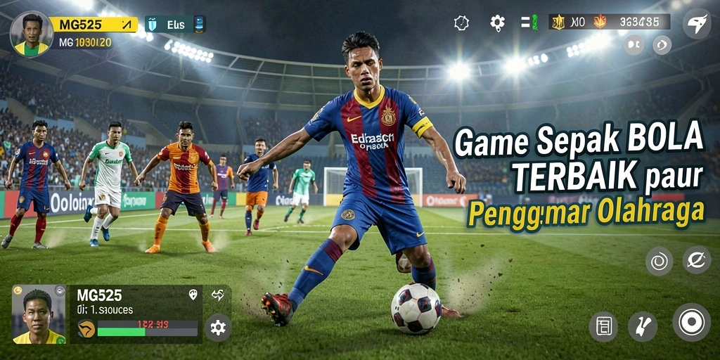 Tampilan menarik gameplay sepak bola di MG525.