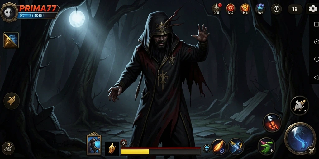 Gameplay menegangkan dalam suasana gelap dan menyeramkan.