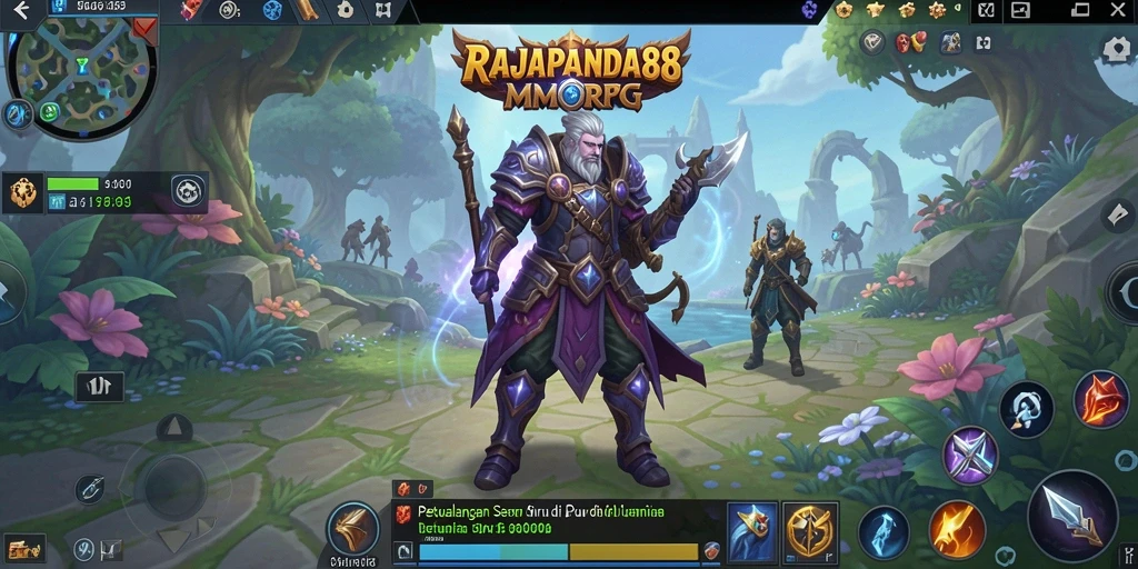 Tampilan menarik gameplay MMORPG RAJAPANDA88 yang seru.