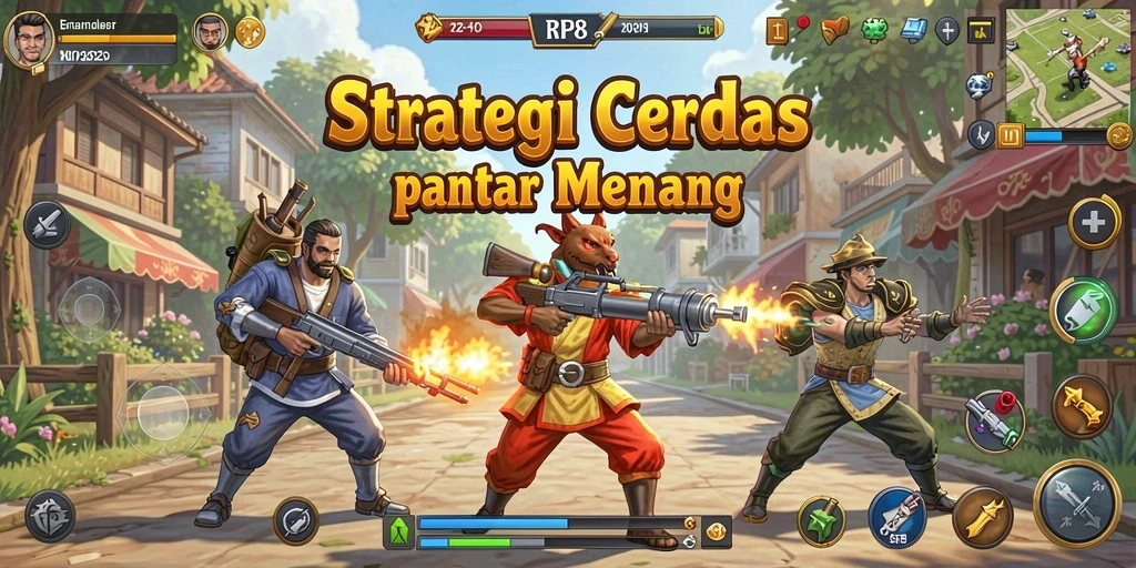 Tampilan utama gameplay RP8 yang seru dan strategis.