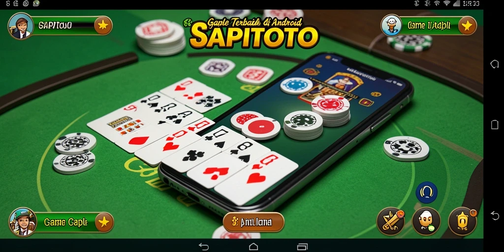 Tampilan gameplay seru dan interaktif SAPITOTO saat bermain Gaple.