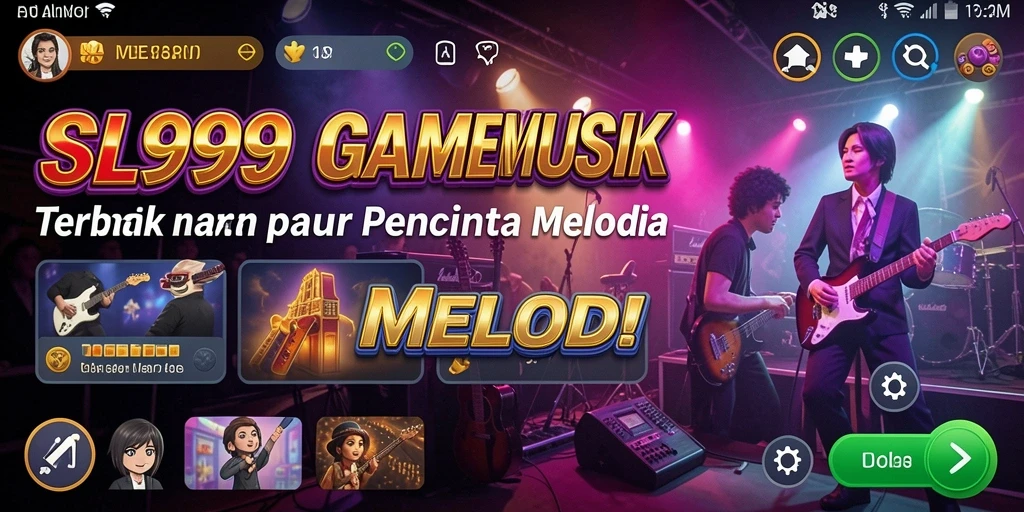Gameplay interaktif SL999 dengan berbagai instrumen musik.