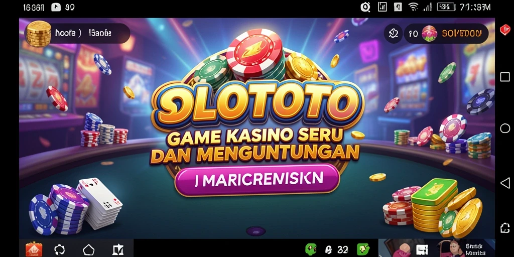 Screenshot utama SOLOTOTO yang menampilkan gameplay Kasino yang mengasyikkan.