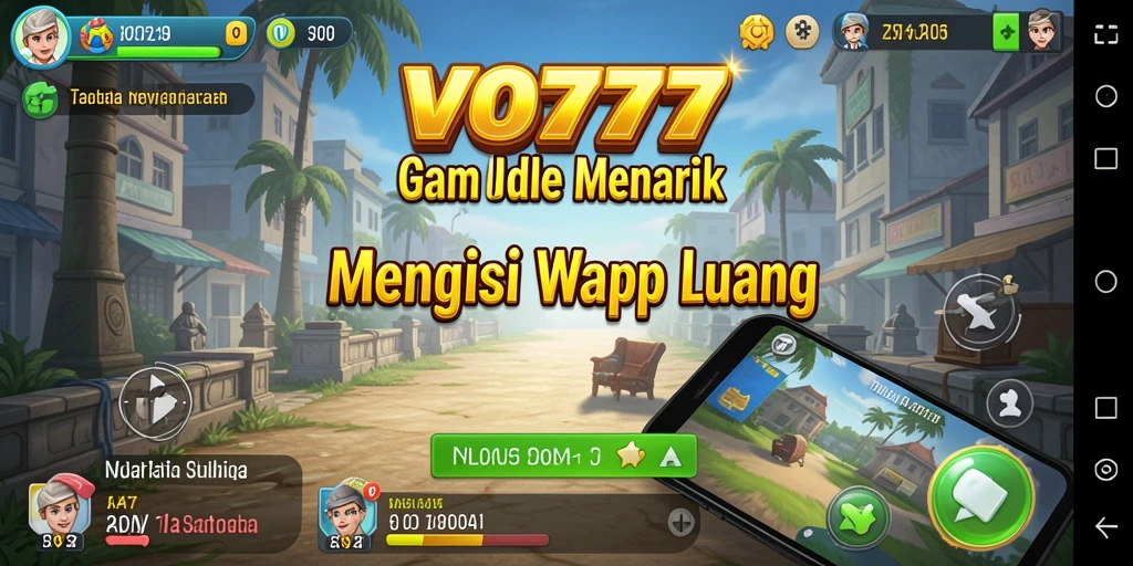Tampilan gameplay VO777 yang menarik dengan karakter bekerja secara otomatis.
