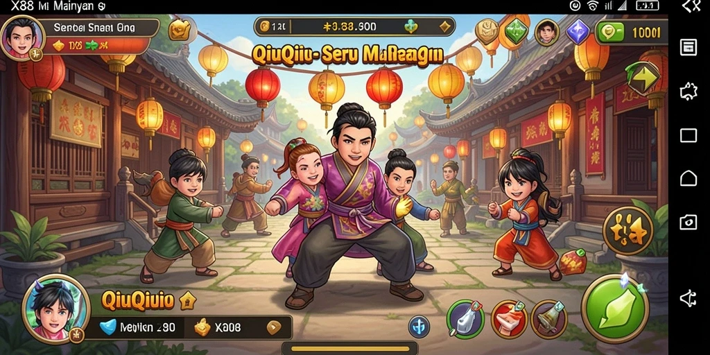 Screenshot gameplay QiuQiu yang seru di X88.